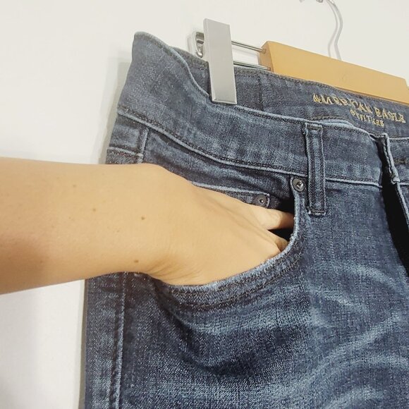 American Eagle Outfitters Men's Blue Cotton Blend Flex 4 Denim Jean Size 34X30 - Picture 7 of 15